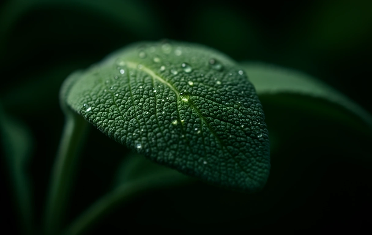 Botanical detail representing natural vitality
