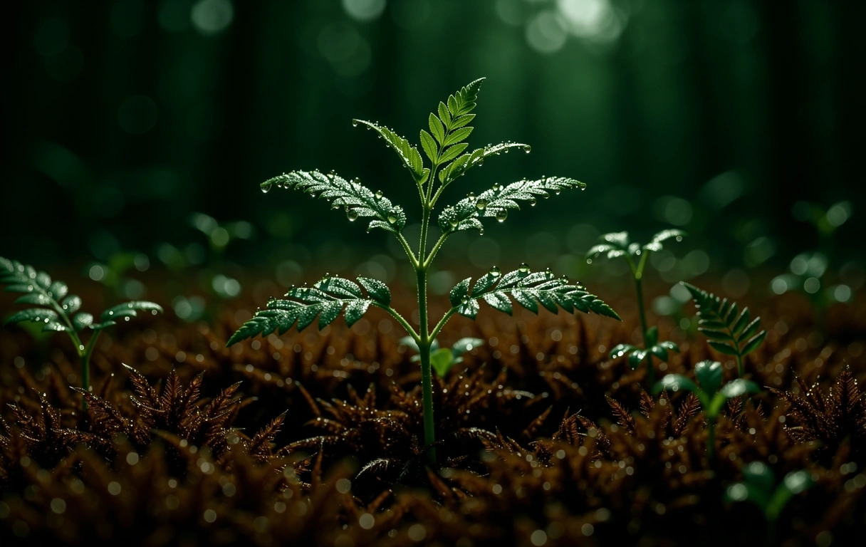 Forest floor representing natural growth
