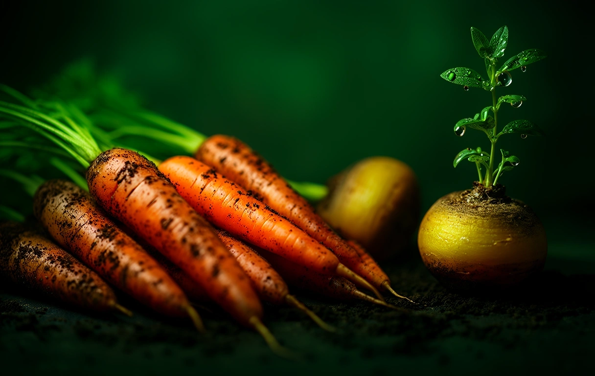 Seasonal root vegetables