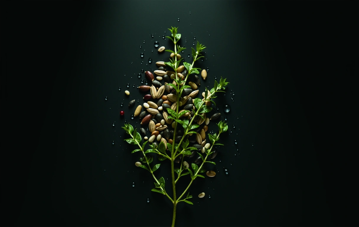 Grains and herbs detailing